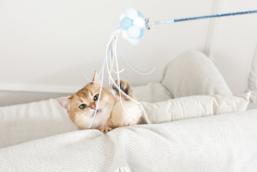 MoonCAT - cat wand Cosmic Fluff Pink/Blue Silver & White