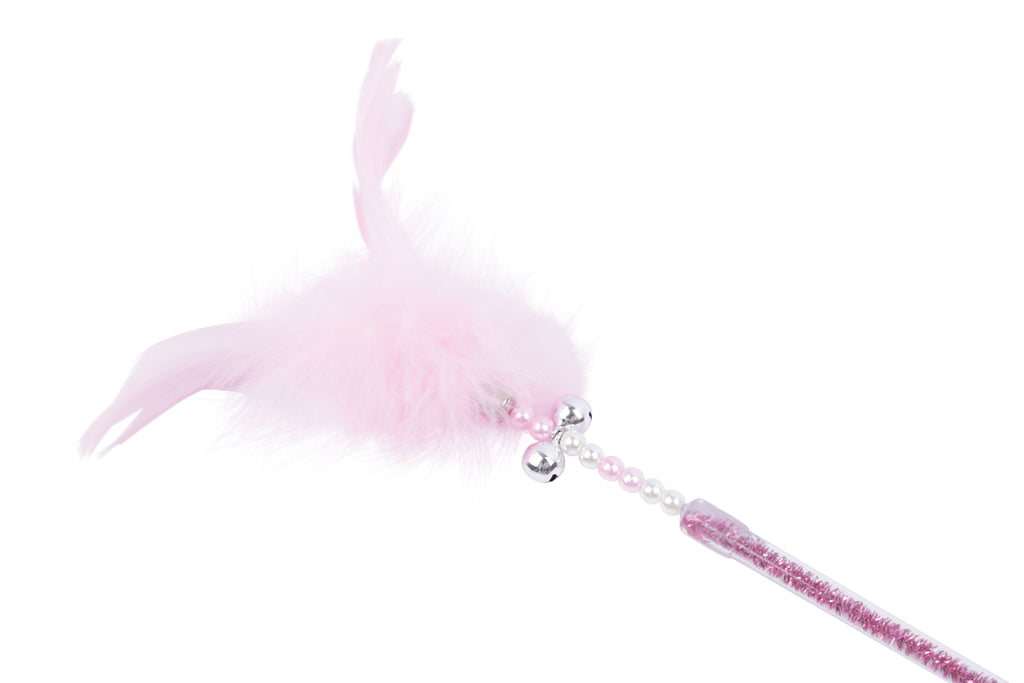 MoonCAT - cat wand Galactic Plume Pink/Blue Silver & White
