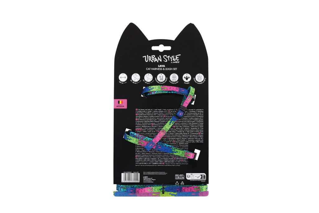 URBAN STYLE LAVA Cat Harness & Leash set