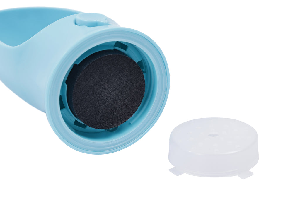 ON THE ROAD -  Dog water bottle 300 ml 2 in 1 - Blue mist