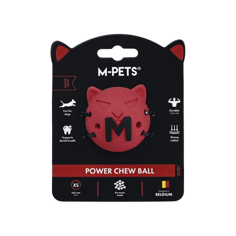 Power chew ball dog toy Ruby
