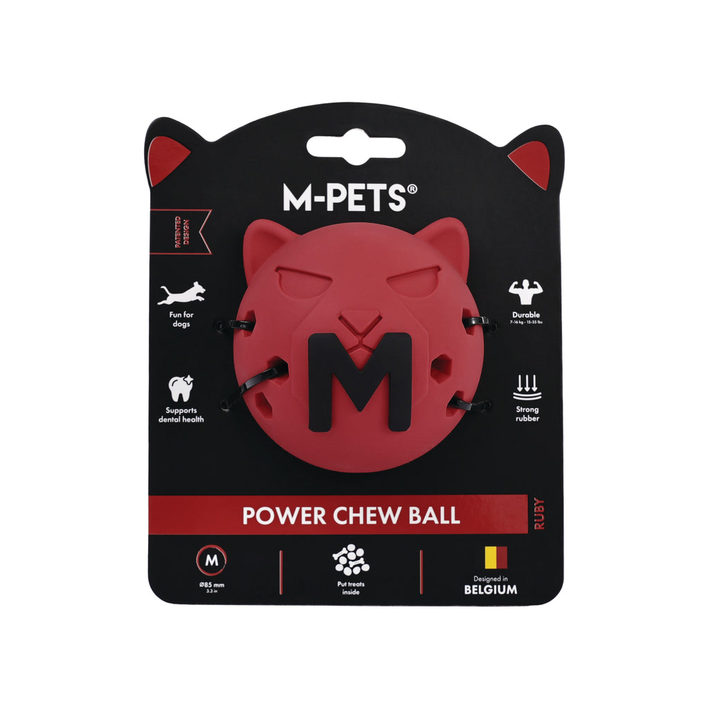 Power chew ball dog toy Ruby