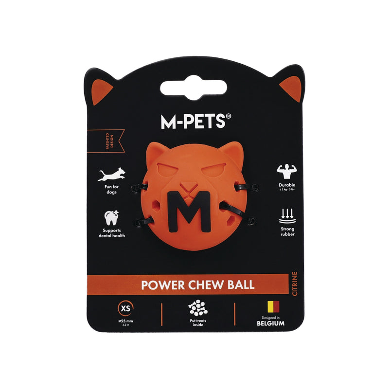 Power chew ball dog toy Citrine
