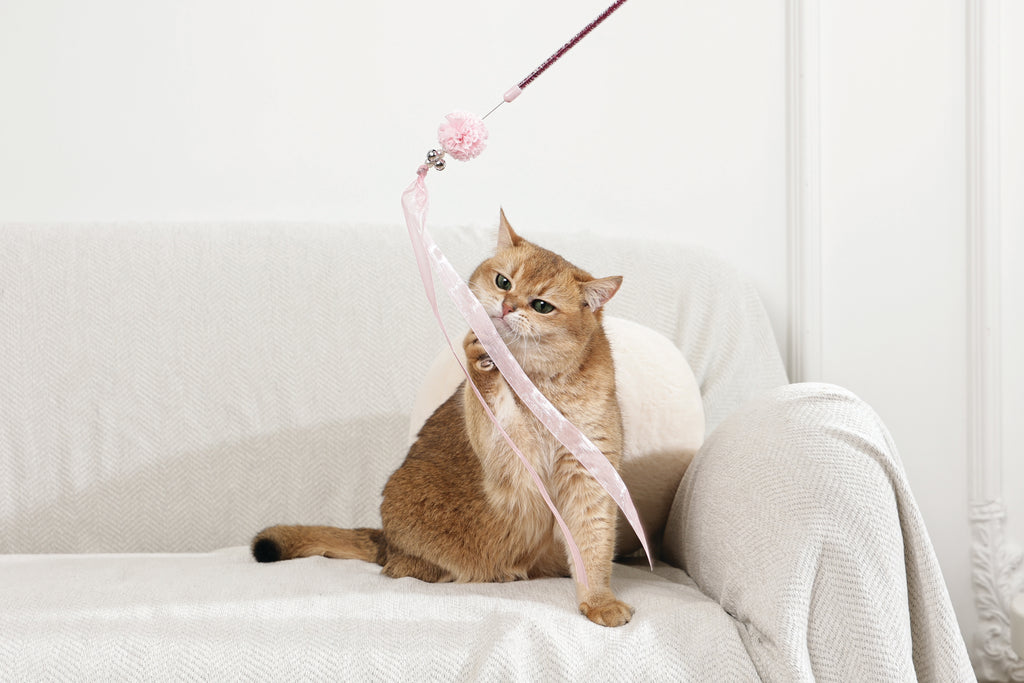 MoonCAT - cat wand Nebula Puff - Pink Blue Silver & White