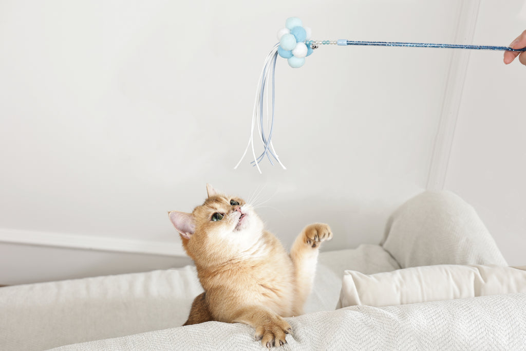 MoonCAT - cat wand Cosmic Fluff Pink/Blue Silver & White