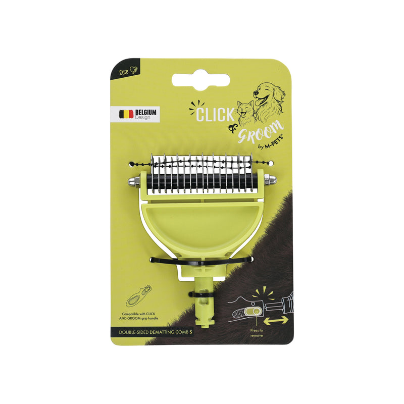 CLICK and GROOM Double-sided Dematting comb Head
