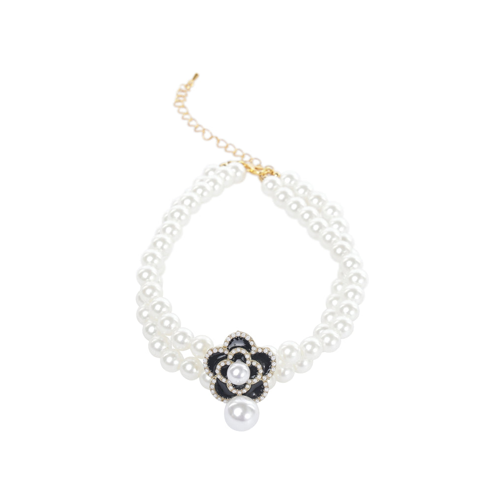 GLAM Pet Necklace Black Camellia