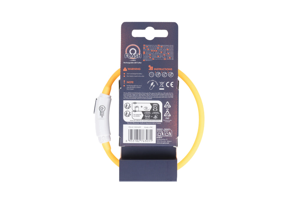 FLASH LED rechargeable collar Orange