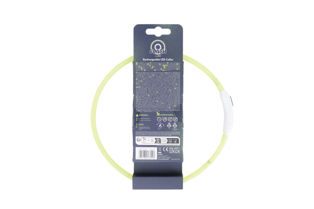 FLASH LED rechargeable collar Green