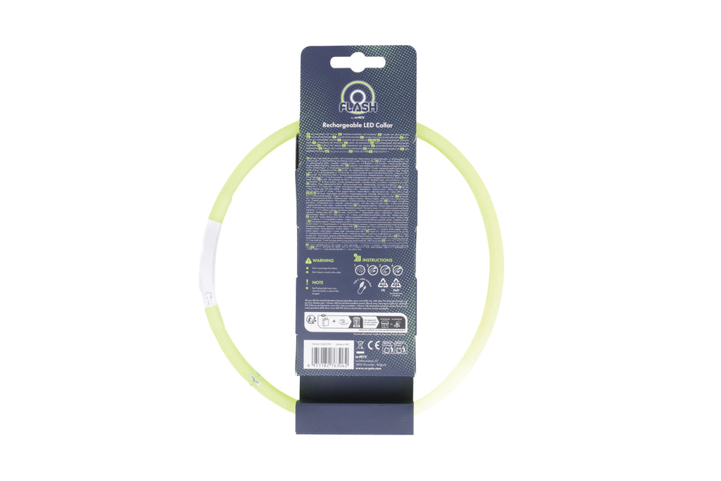 FLASH LED rechargeable collar Green