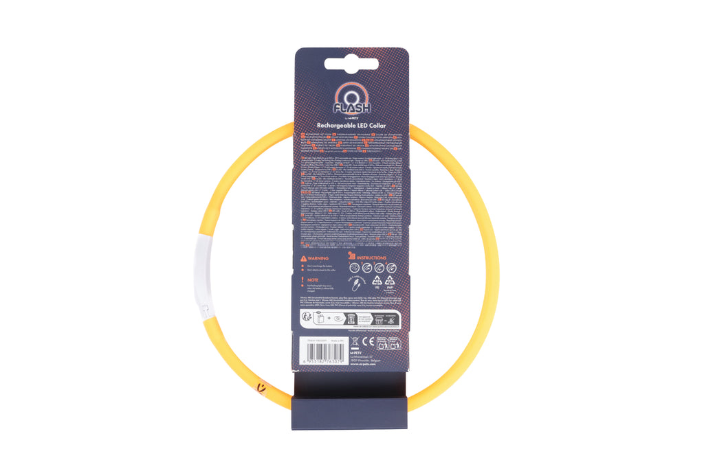 FLASH LED rechargeable collar Orange