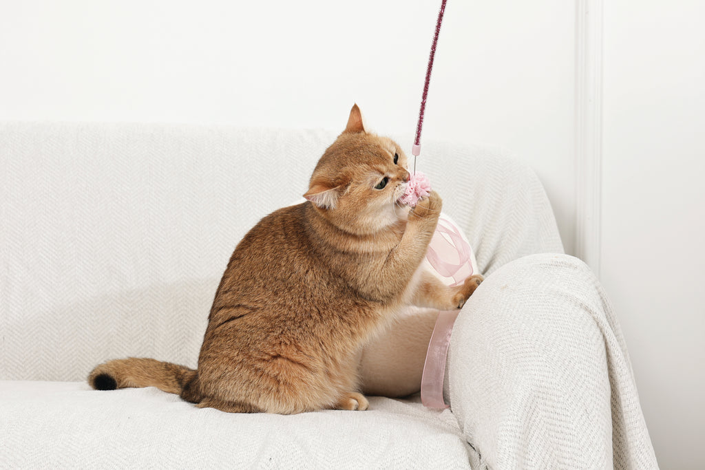 MoonCAT - cat wand Nebula Puff - Pink Blue Silver & White