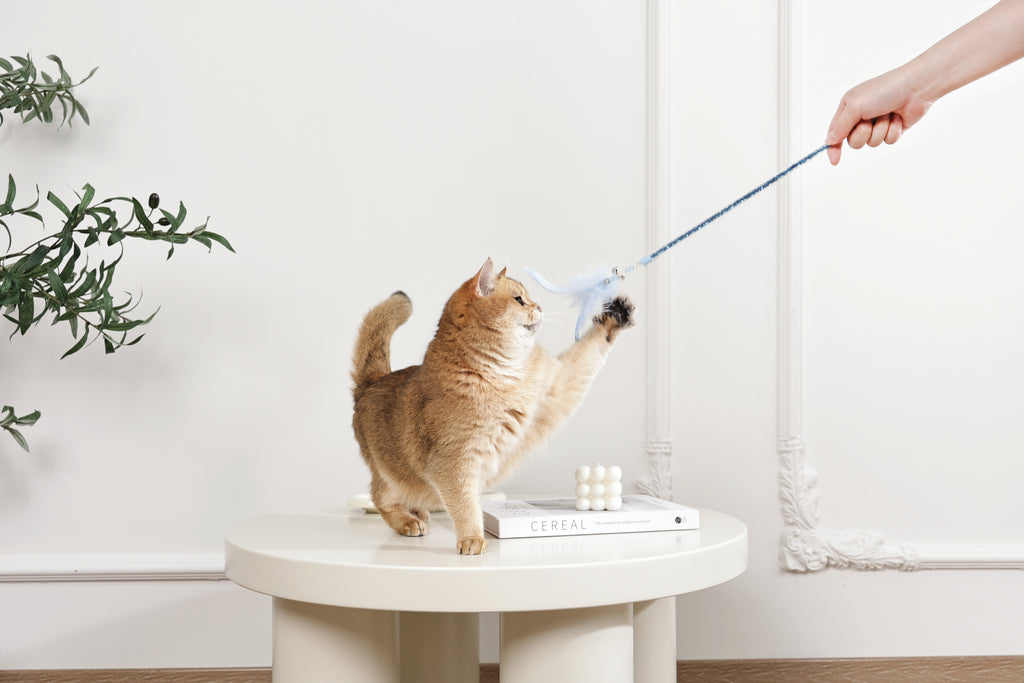 MoonCAT - cat wand Galactic Plume Pink/Blue Silver & White