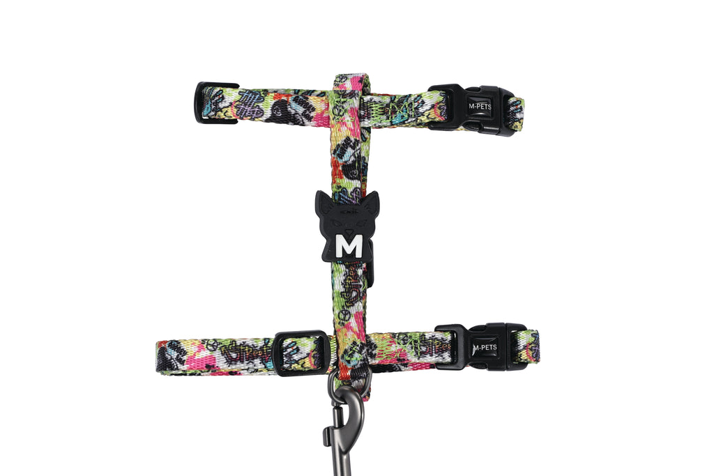 URBAN STYLE GRAFFITI Cat Harness & Leash set