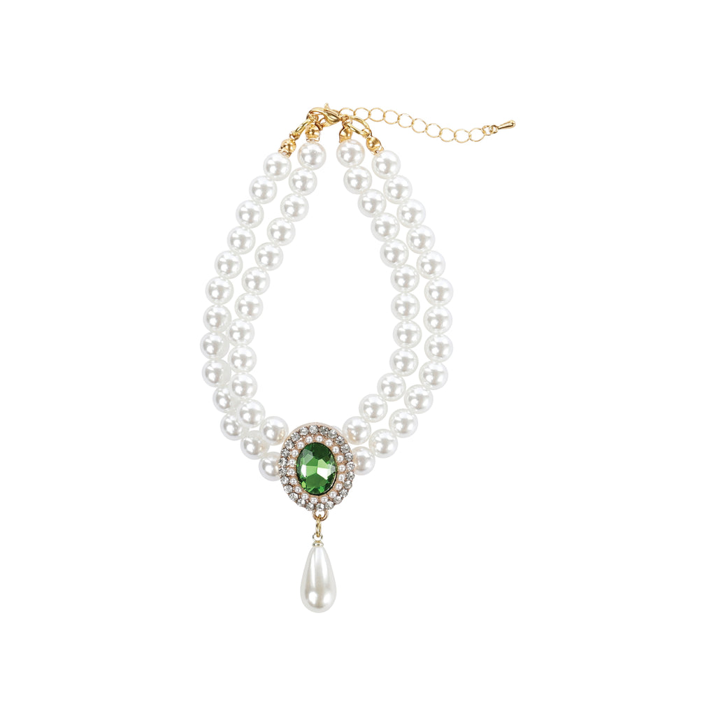 GLAM Pet Necklace Green Emerald