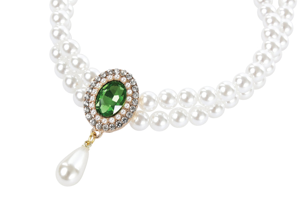 GLAM Pet Necklace Green Emerald
