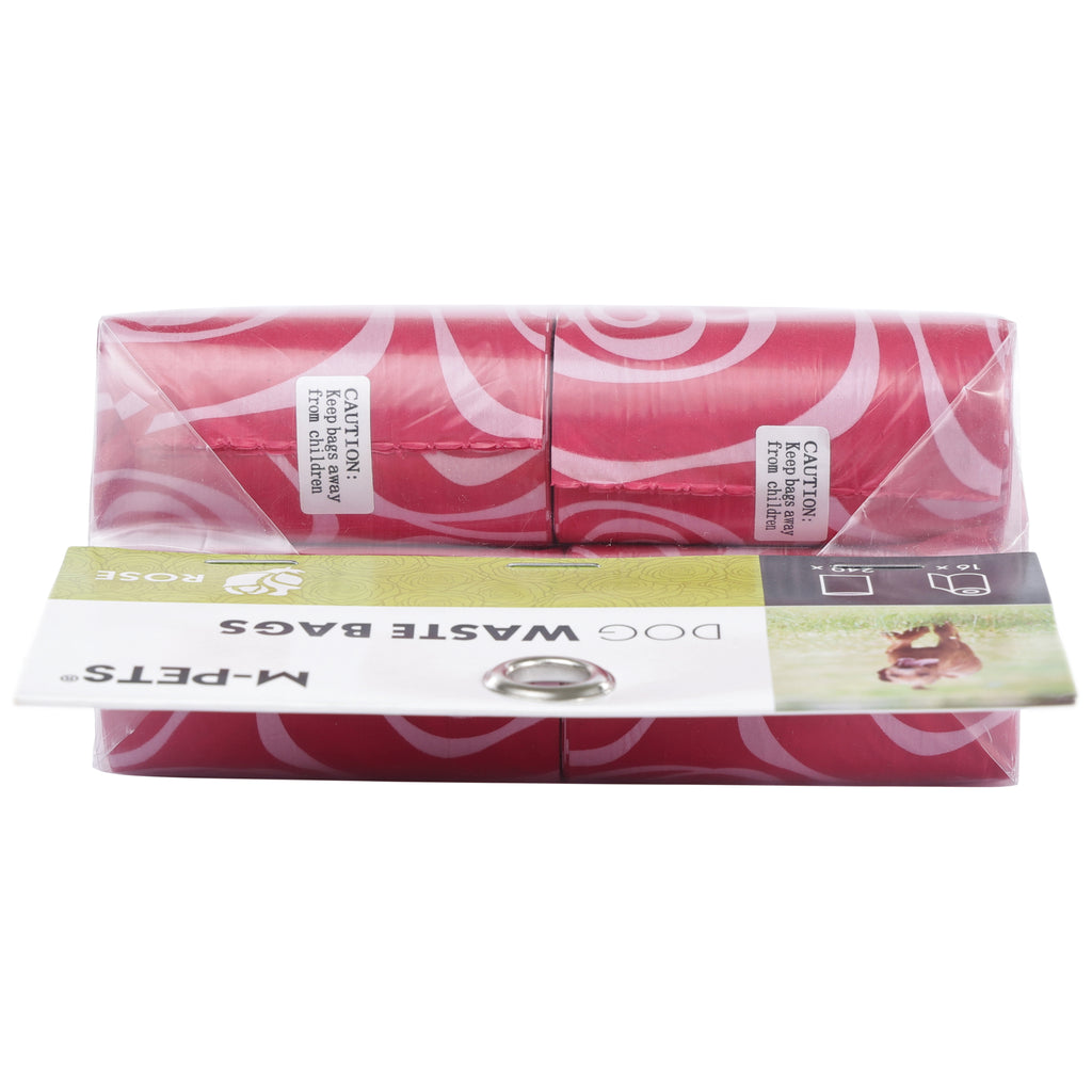 Dog Waste Bags 16 rolls Rose