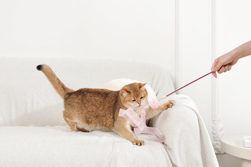 MoonCAT - cat wand Nebula Puff - Pink Blue Silver & White