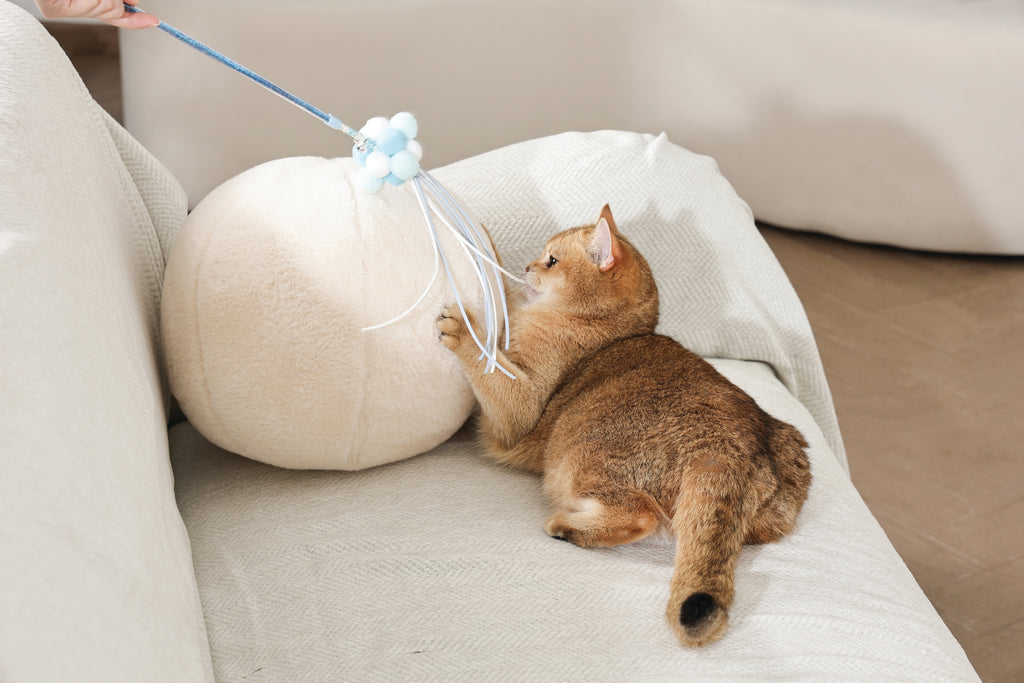 MoonCAT - cat wand Cosmic Fluff Pink/Blue Silver & White