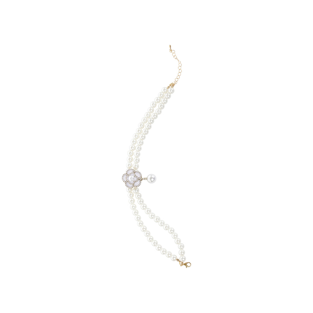 GLAM Pet Necklace White Camellia