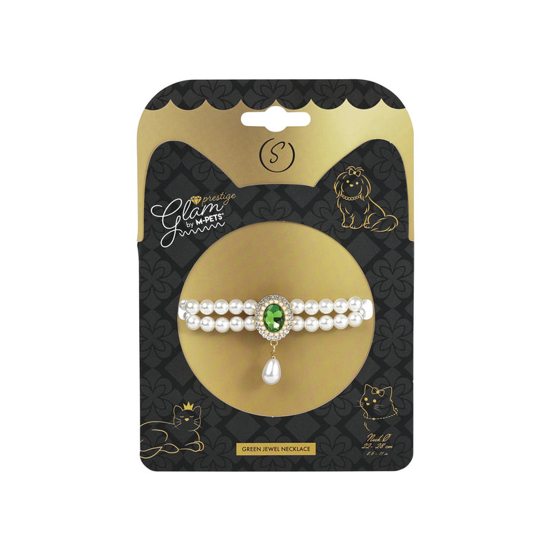 GLAM Pet Necklace Green Emerald