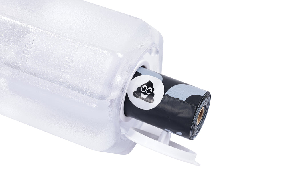 ON THE ROAD Dog water bottle 600 ml - 3 in 1 - White Chalk