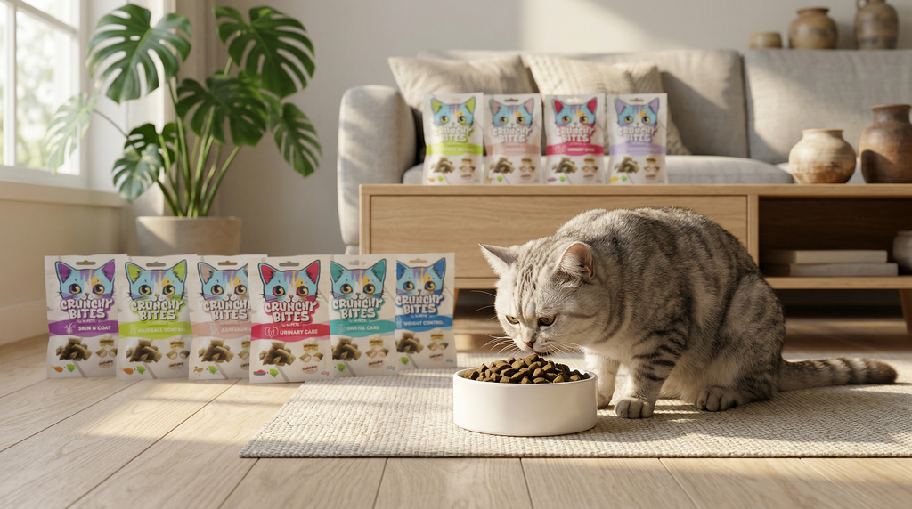 CRUNCHY BITES Cat Treats with function DENTAL CARE - 60 g