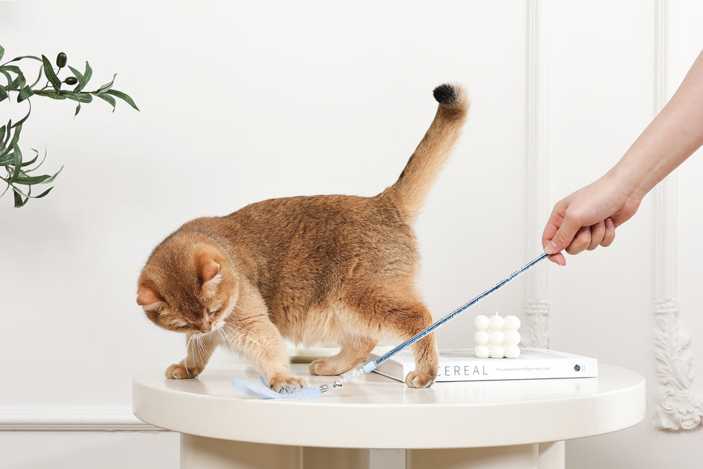 MoonCAT - cat wand Galactic Plume Pink/Blue Silver & White