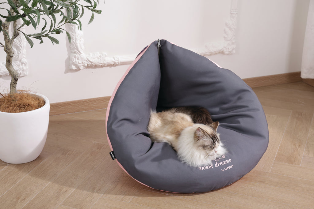 SWEET DREAMS triangle cushion pink&grey