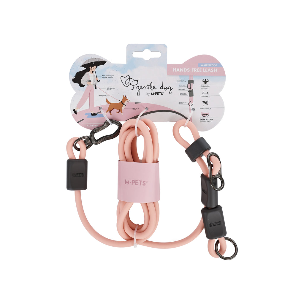 GENTLE DOG Hands-Free dog leash WATERPROOF Pink