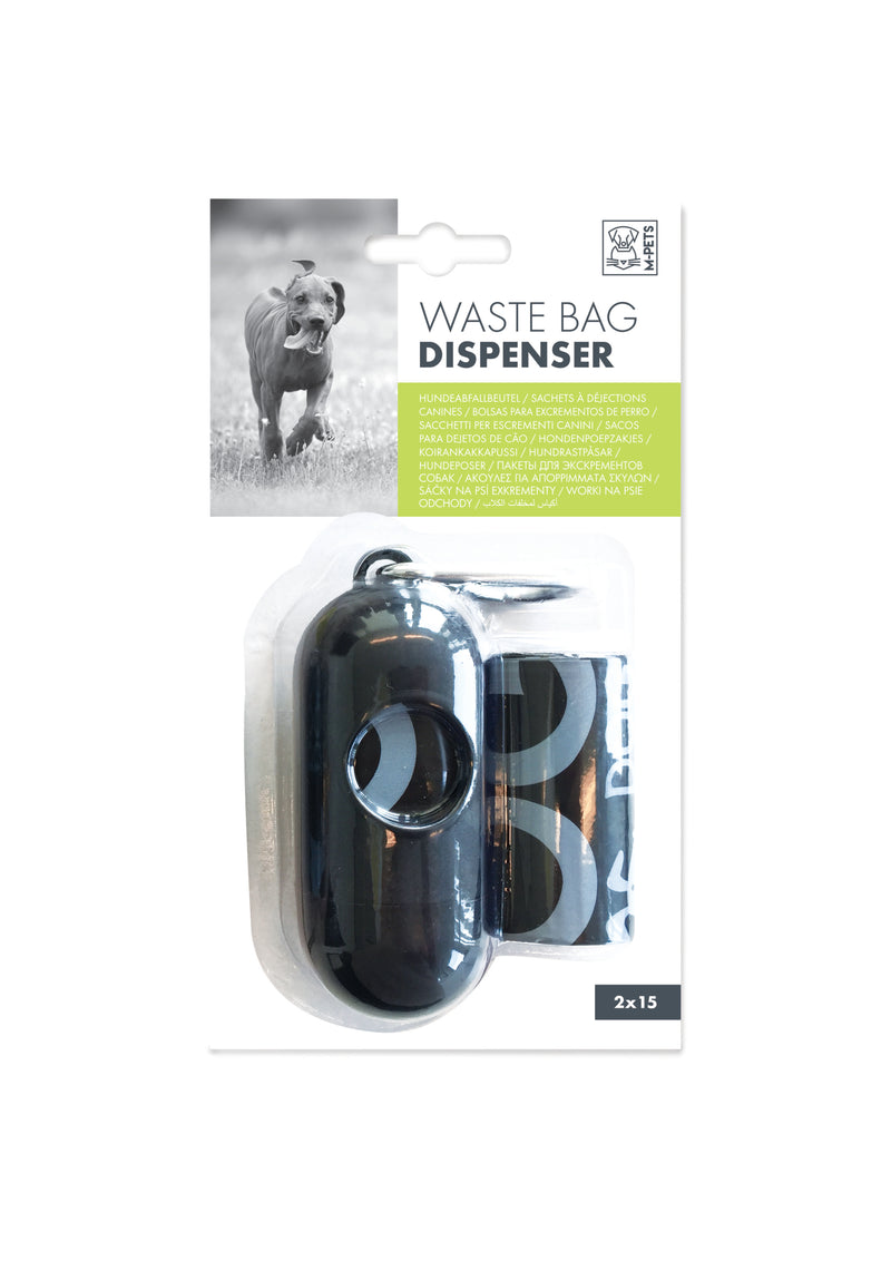 Dog Waste Bags Dispenser Black 2 x 15 bags