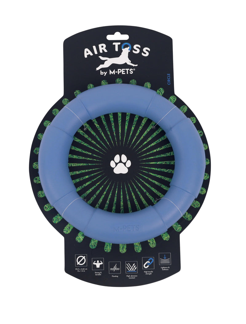 Jouet flottant pour chien AIR TOSS en forme de cercle - Bleu