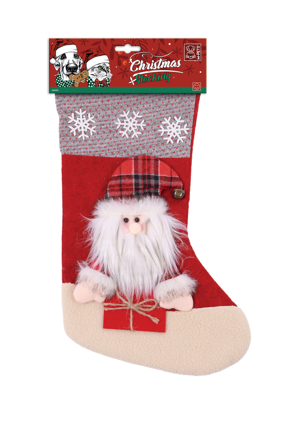 CHRISTMAS STOCKING Pet Toy - Santa