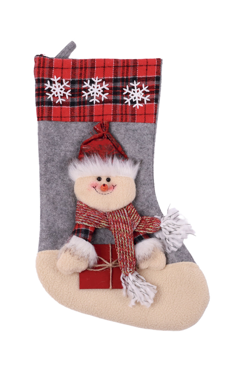 Chaussette de Noël Jouet pour animaux de compagnie - Bonhomme de neige