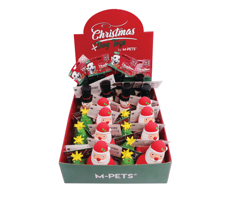 Christmas Latex  Dog toys Display - 24 pcs