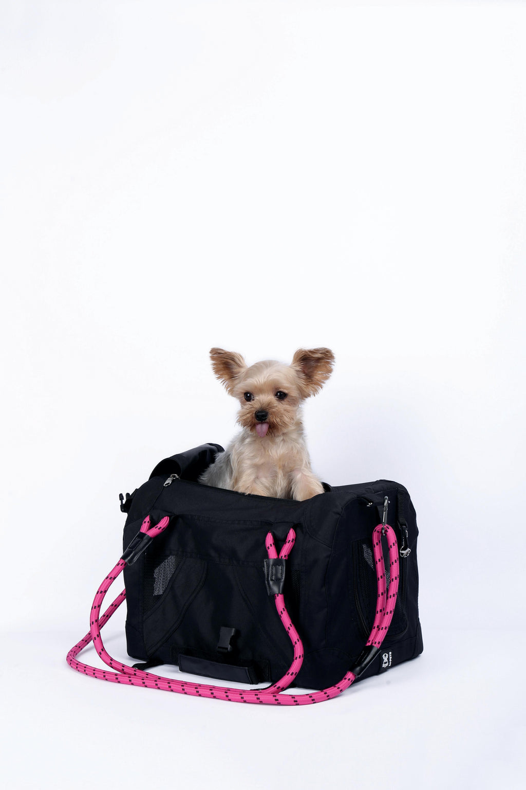 REMIX Travel Carrier 2 in 1 with Leash-Shoulder Belt - Black & Pink