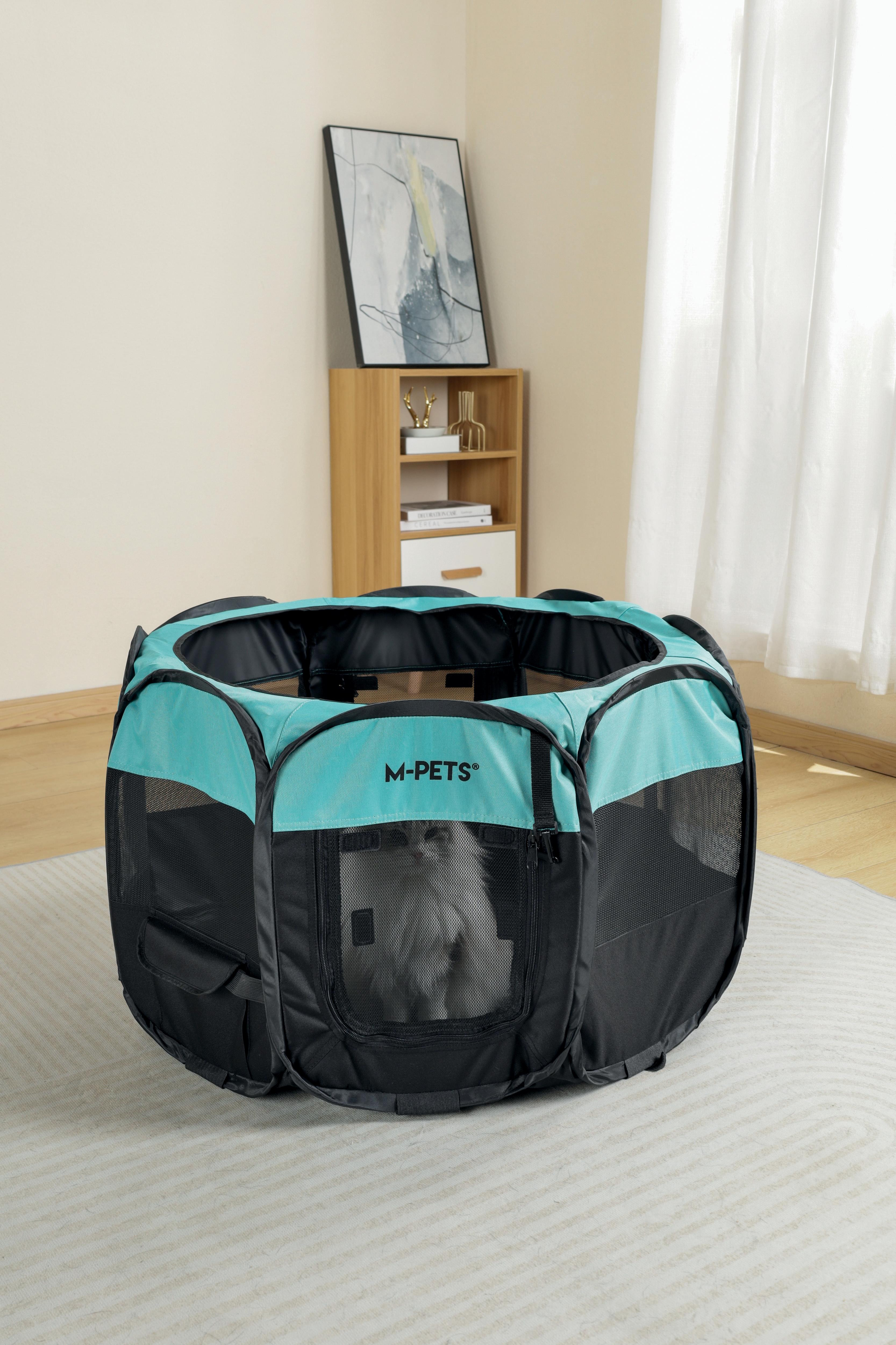 Octagon Puppy Pen - Black & Green – M-PETS