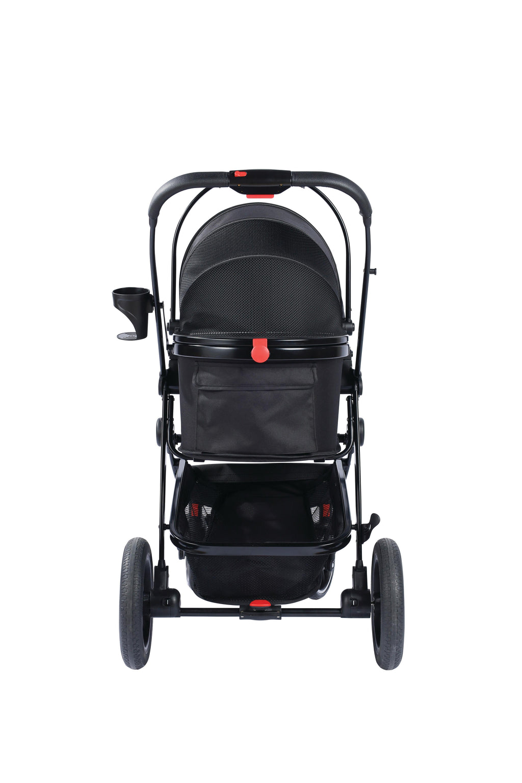 CONQUEST Afneembare Huisdierkinderwagen Zwart