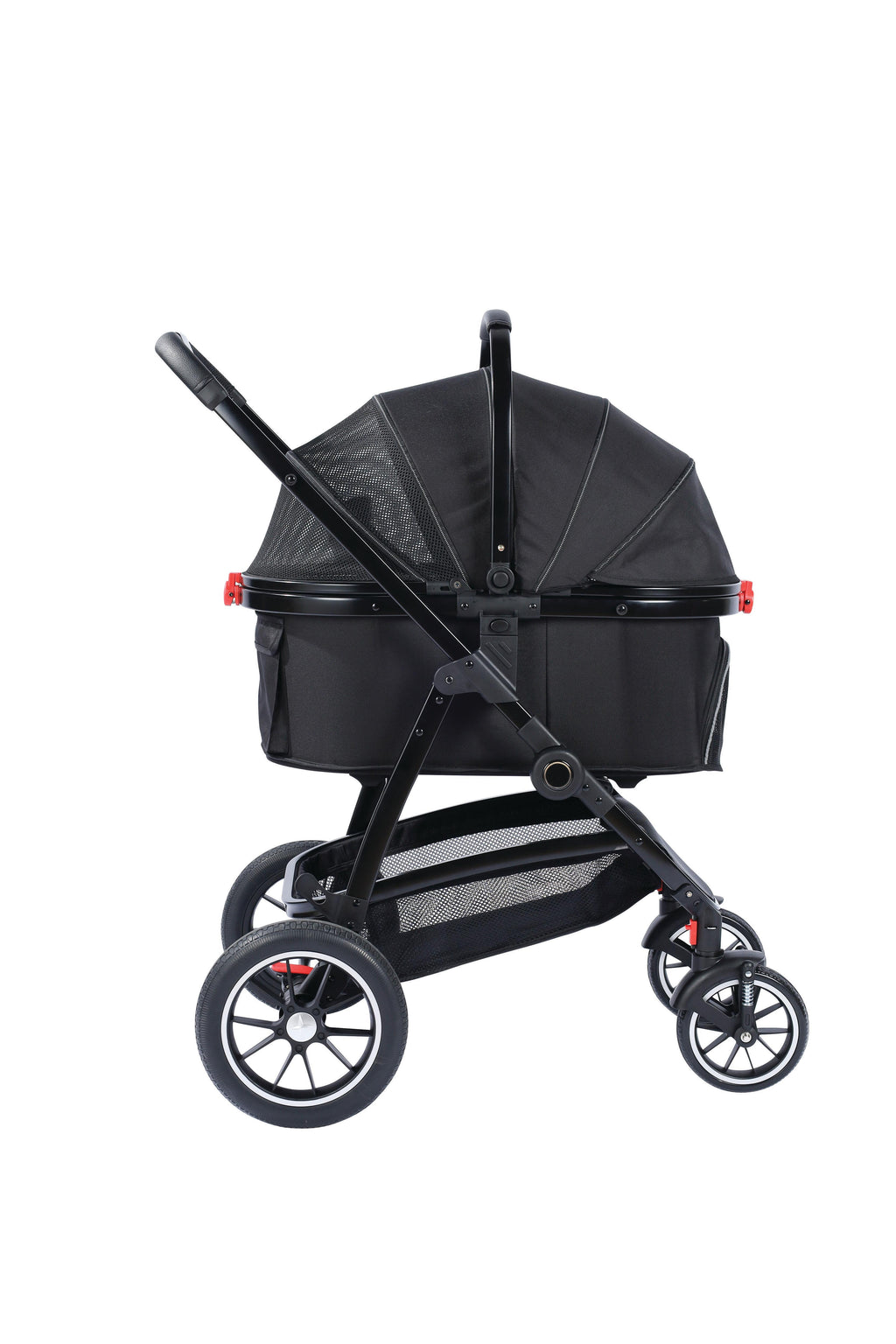 CONQUEST Afneembare Huisdierkinderwagen Zwart