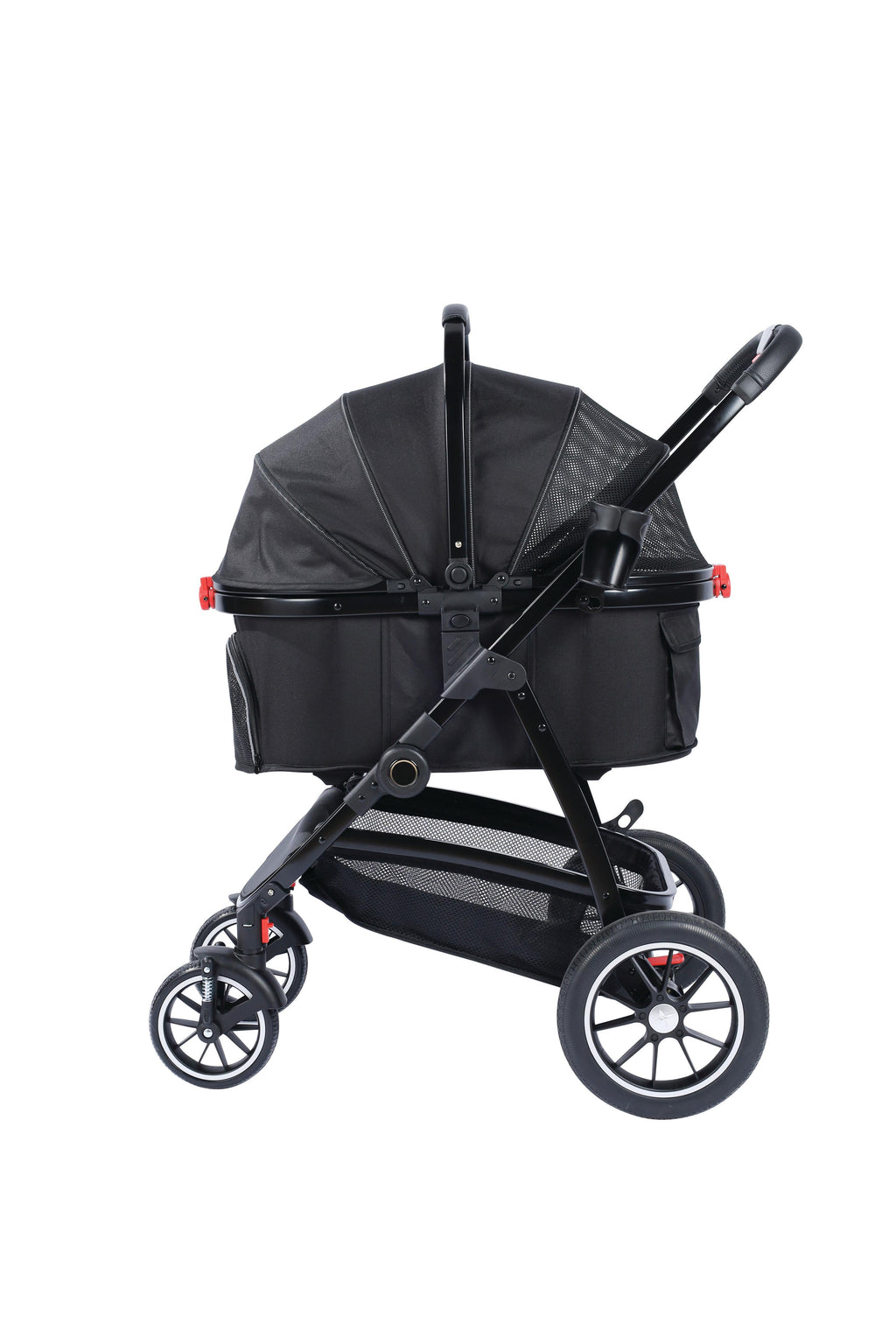 CONQUEST Afneembare Huisdierkinderwagen Zwart