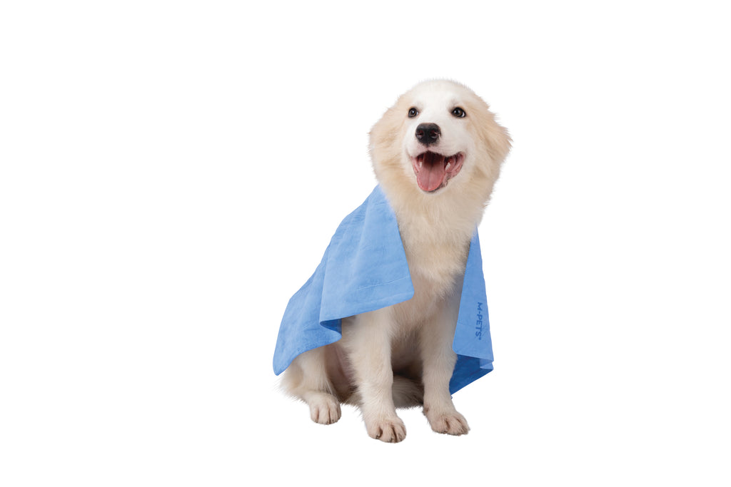 BATHTIME Quick-dry Towel for Cats and Dogs Blue Bubble
