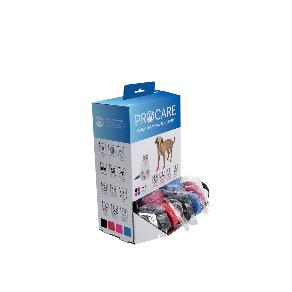 PROCARE Cohesive Bandages 2.5cm x 4.5m - 60 pcs mixed color display