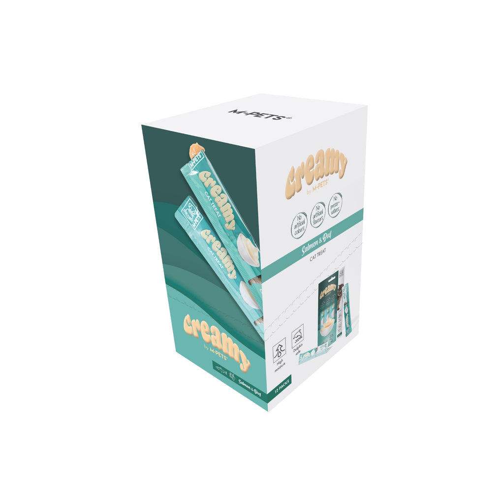 Friandises crémeuses pour chats - Saumon et bœuf