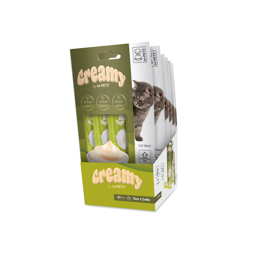 Friandises crémeuses pour chats - Thon et pétoncles