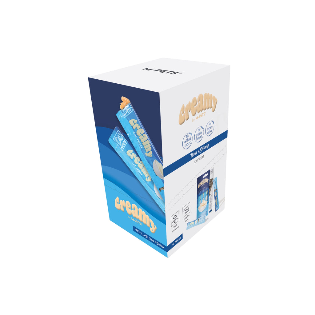 Friandises crémeuses pour chats - Thon et crevettes