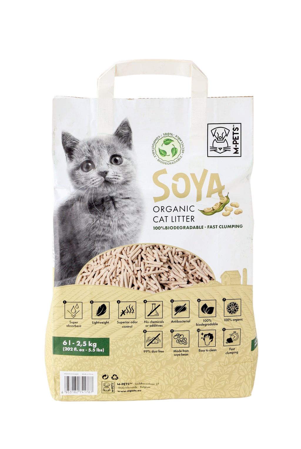 Litière pour chat biologique SOYA Natural