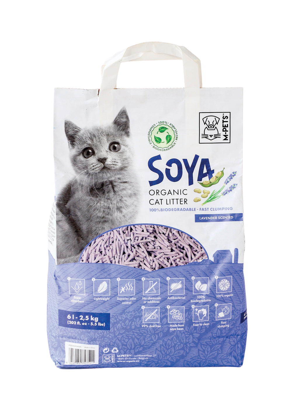 SOJA Biologische Kattenbakvulling Lavendel