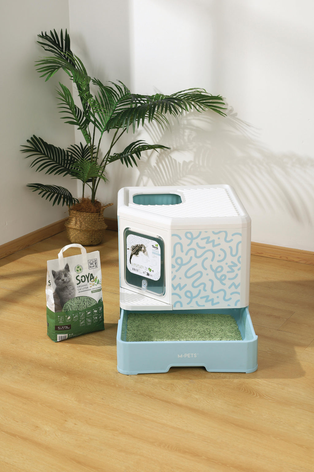 Terra Forma ECO Foldable Cat Litter Box Blue