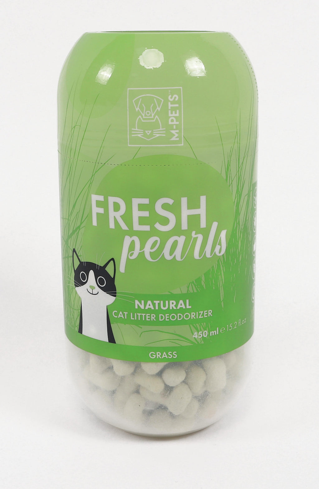 Désodorisant naturel pour litière pour chat FRESH Pearls - Herbe 450 ml