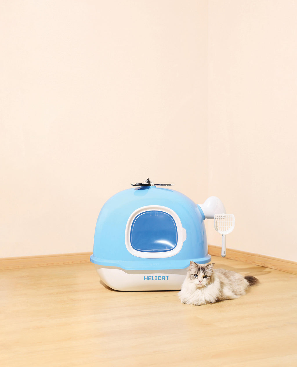 HELICAT Cat Litter Box Blue